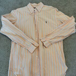 Ralph Lauren Orange and White Striped Shirt